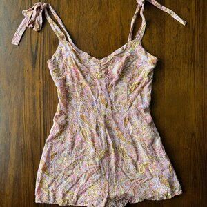 Pink and Yellow Romper Women’s Size Small